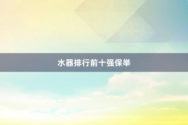 水器排行前十强保举